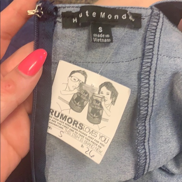 Haute Monde Denim Jumpsuit - Picture 3 of 5